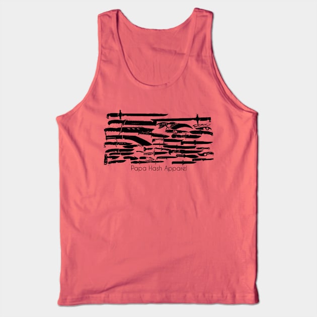 Papa Hash Apparel: Knives Tank Top by Papa Hash's House of Art